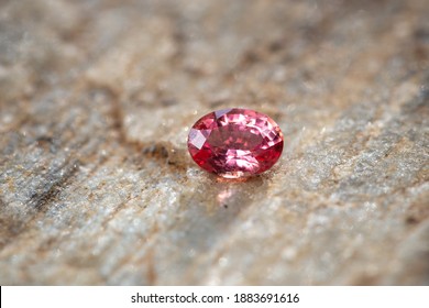 Natural Padparadscha Sapphire Gemstone From Madagascar, 0.94 Carats, Rare Orangish Pink Color 