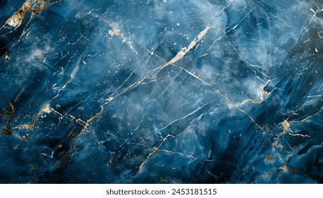 natural pattern of marble background, Surface rock stone with a pattern of Emperador blue marbel, Close up of abstract texture with high resolution, polished quartz slice mineral for interior - Powered by Shutterstock