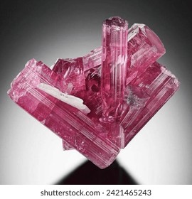 Natural Pink Tourmaline Stone, Rough Mineral Gems 