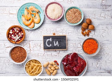 Natural Products Sources Of Copper. Food Containing Cu