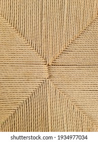 Natural Rattan Brown Rope Knit X Pattern 