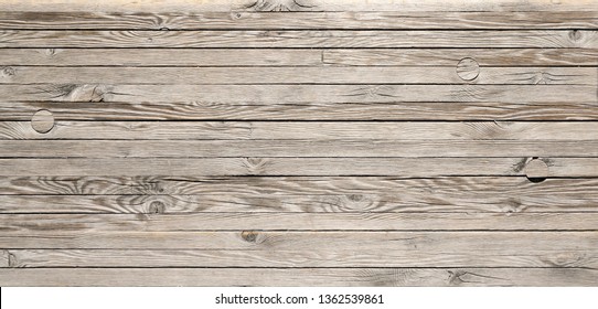 Natural Reclaimed Wood Surface With Aged Boards. Wooden Planks On A Wall Or Floor With Grain And Texture. Neutral Flat Vintage Wood Background.