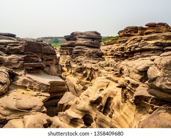 Natural of rock canyon in mekhong river, Kaeng Chom Dao, Ubon Ratchathani province, Thailand. - Shutterstock ID 1358409680
