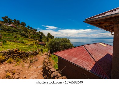 Natural and rural landscape of Sillustani Island in Puno Peru