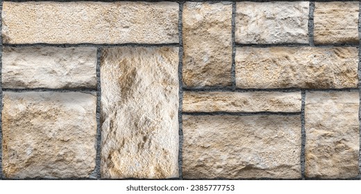 natural rustic stone wall cladding, beige brown elevation tile random design, exterior tiles, stone brick wall texture background backdrop 