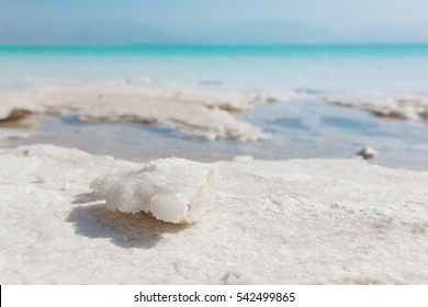 Natural Salt Crystals At The Dead Sea - The Lowest Point On Earth