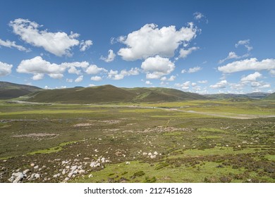 Natural Scenery Of Plateau Meadow In Ganzi Tibetan Autonomous Prefecture