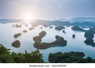 Natural Scenery Of Qiandao Lake, Zhejiang, China.