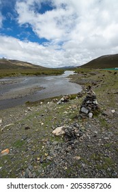 Natural Scenery Of River Beach In Ganzi Tibetan Autonomous Prefecture