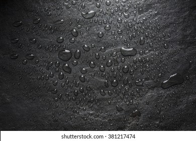 Natural shale stone with water droplets