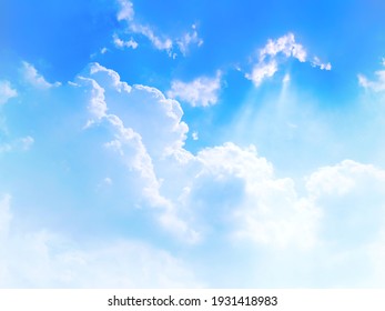 Natural sky beautiful blue and white texture background - Shutterstock ID 1931418983