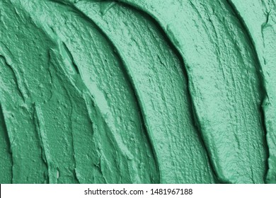 Natural Spirulina Facial Mask As Background, Closeup