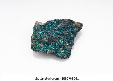 Natural stone chalcopyrite on white background - Shutterstock ID 1893989041