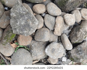 natural stone in river for decoration - Shutterstock ID 2292285631