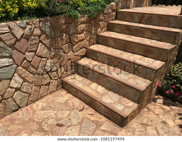 Backyard Stone Stairs - House Backyards