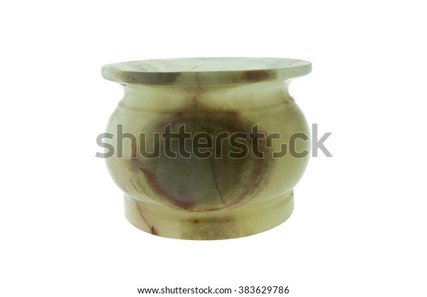 Natural Stone Vase Isolated On White Stock Photo Edit Now 383629786