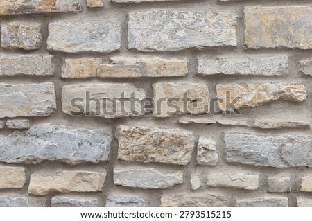 Natural Stone Wall Texture Background With Rustic Masonry Pattern And Detailed Surface