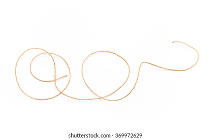 Natural String Curl Isolated On White