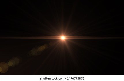 Natural, Sun flare on the black background - Shutterstock ID 1496795876