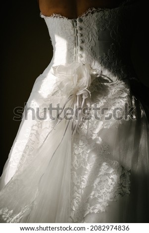 Similar – sad bride in wedding dress and long veil