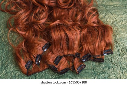 Natural or synthetic hair, wig for hair,  hairs on a clips