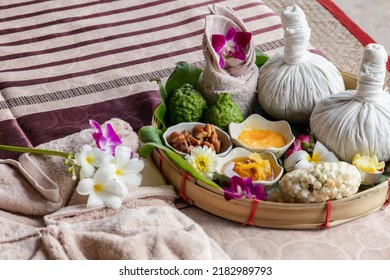 Natural thai aroma massage in thai spa Thai Spa aromatherapy. Massage spa body treatment aroma for healthyLifestyle Healthy Concept. female face healthy life luxury relaxation scrub treatment