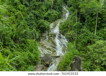 Natural Waterfall at Kuala Kurau, Taiping, Perak, Malaysia