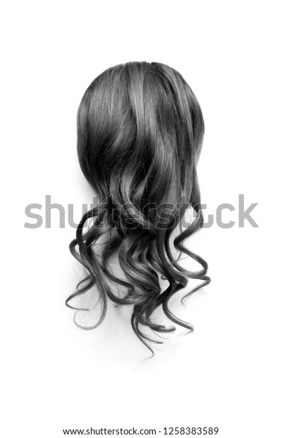 Natural Wavy Black Hair On White Stock Photo Edit Now 1258383589