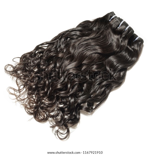 Natural Wavy Black Human Hair Weaves Stock Photo Shutterstock