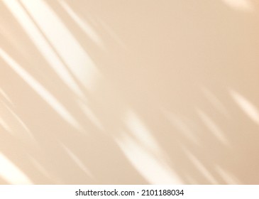 Natural window brown tan color shadow overlay on clean minimal light white background. - Shutterstock ID 2101188034
