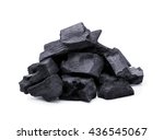 Natural wood charcoal Isolated on white, traditional charcoal or hard wood charcoal, isolated on white background