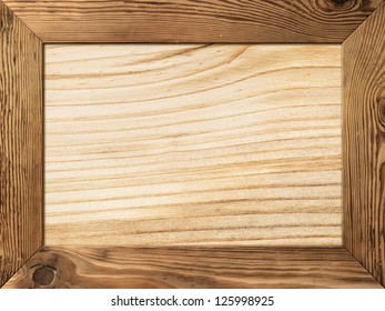 Natural Wood Frame With Wooden Plank Inside