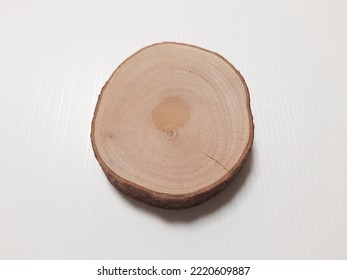 A Natural Wood Slice Isolated 