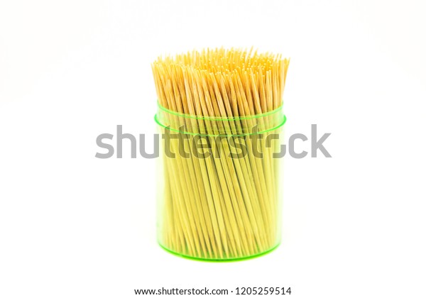 green plastic toothpicks