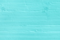 Natural Wooden Turquoise Boards, Wall Or Fence With Knots. Abstract Textured Mint Background, Empty Template