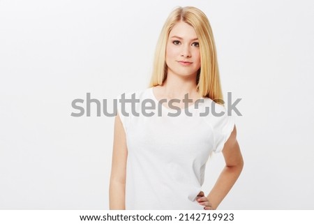 Natural, young and absolutely gorgeous. A pretty young blonde isolated on a white background.