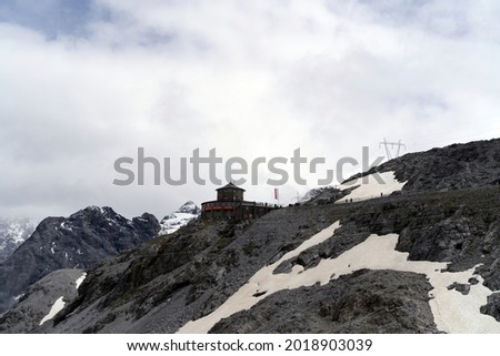 Similar – Image, Stock Photo Hikers climbing the Zugspitze