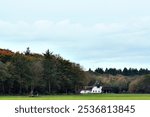 Nature Background, Autumn Idyllic, Cottage in Woods, Thatched Roof, Countryside, Woodland, Rural, Forest Landscape, Treeline 