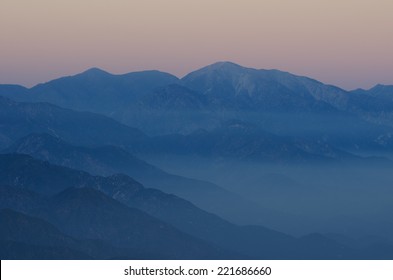 Nature Background,  The San Gabriel Mountains In Southern California. This Area Includes The Angeles National Forest And The San Gabriel Mountains National Monument. 