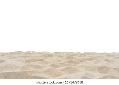 Nature Beach Sand Texture, Di Cut Isolated On White Background.