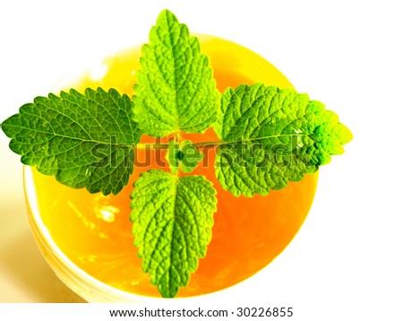 Similar – Peach, Lemon Balm and White Wine Punch