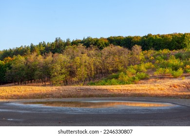 Nature with drought lake . Drought emergency at southern terrain - Shutterstock ID 2246330807