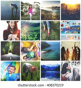 Collage photos farming activities harvesting stock photo edit now