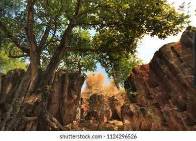 Nature Landscape Of Holy Cave (goa Suci) Tuban East Java Indonesia