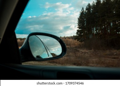 nature in the rearview mirror