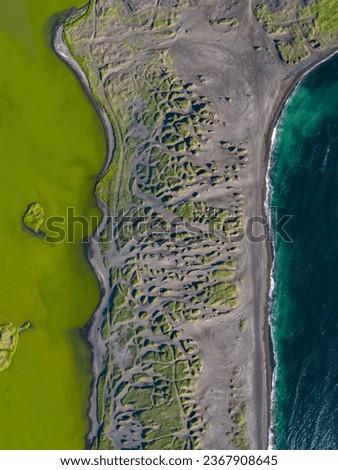 Nature Reserve Iceland Sea and lake. Reyjanes Stora Sandvik 