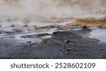 nature sceneries inside Namaskard Geothermal area, Myvatn area, Iceland