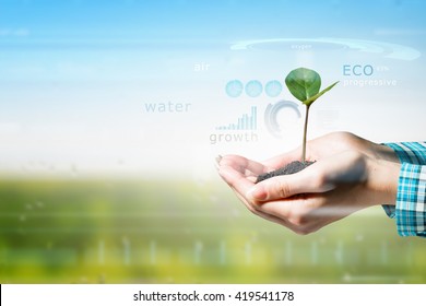 Nature and technology interaction - Shutterstock ID 419541178