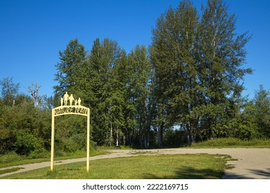 Nature Trail In Peace Island Park At Taylor In British Columbia,Canada,North America
