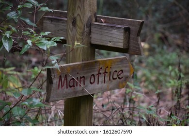 Nature Trail Rustic Wooden Main Office Sign